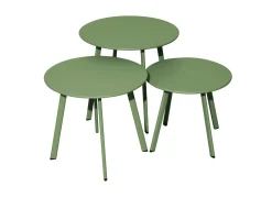 Lot de 3 tables basses Massaï