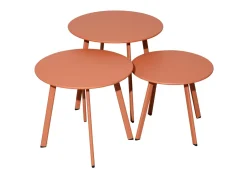 Lot de 3 tables basses Massaï