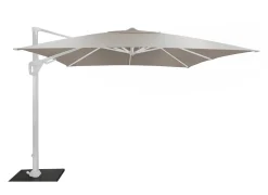 Parasol déporté Elios Sunbrella® 3x3 m orientable, mât blanc
