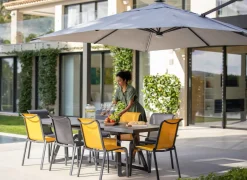 Parasol déporté Elios 3 x 3 m LED