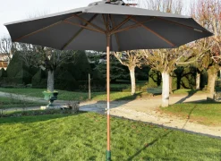 Parasol droit bois Manivelle Ø 300 cm