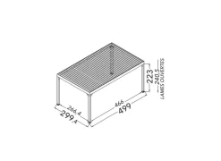 Pergola autoportée Zéphir 3x5m motorisée