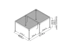 Pergola autoportée Zéphir 6x4 m motorisée