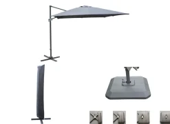 Set d'ombrage complet (1 parasol déporté NH 3x3 + 1 housse + 1 lestage)