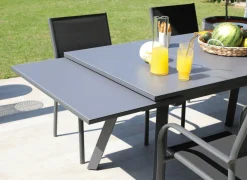 Table Agra 150/200/250 cm, plateau Verre