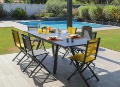 Table Agra 150/200/250 cm, plateau Verre