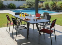 Table Agra 150/200/250 cm, plateau Verre