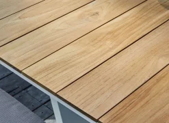 Table Amber 180/240 cm, plateau à lames teck FSC®