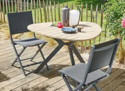 Table Botania 110 x 110 cm, plateau acacia FSC®