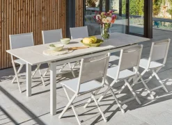 Table Hivaoa 180/240, plateau à lames céramique